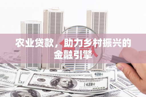 高邑农业贷款，助力乡村振兴的金融引擎