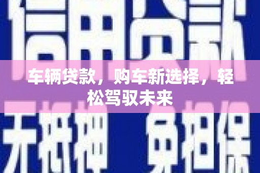 高邑车辆贷款，购车新选择，轻松驾驭未来