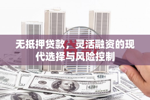 高邑无抵押贷款，灵活融资的现代选择与风险控制