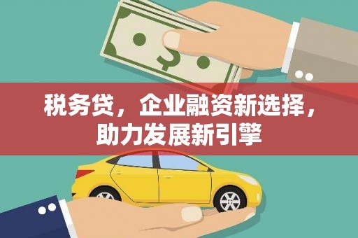 高邑税务贷，企业融资新选择，助力发展新引擎